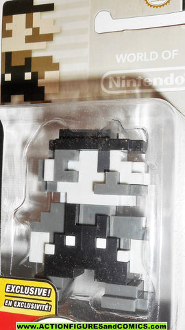 World of Nintendo MARIO black white 8 BIT EN exclusive 2.5 inch 2015 jakks pacific moc