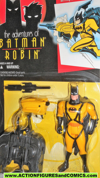 値下げ！DC 巨大バットマン&ロビン1995年もの2体セット　ワーナー限定物 BATMAN animated series ROCKETPAK BATMAN 1995 dc universe moc
