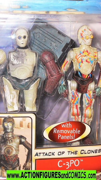 Star wars action figures C-3PO 2002 protocol droid droid aotc moc