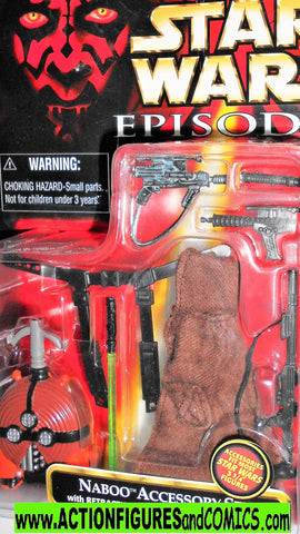 star wars action figures NABOO ACCESSORY SET 1999 episode I moc