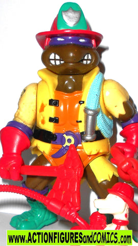 teenage mutant ninja turtles DONATELLO firefighter 1991 near complete