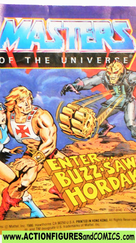 Masters of the Universe ENTER BUZZ-SAW HORDAK 1987 he-man mini comic