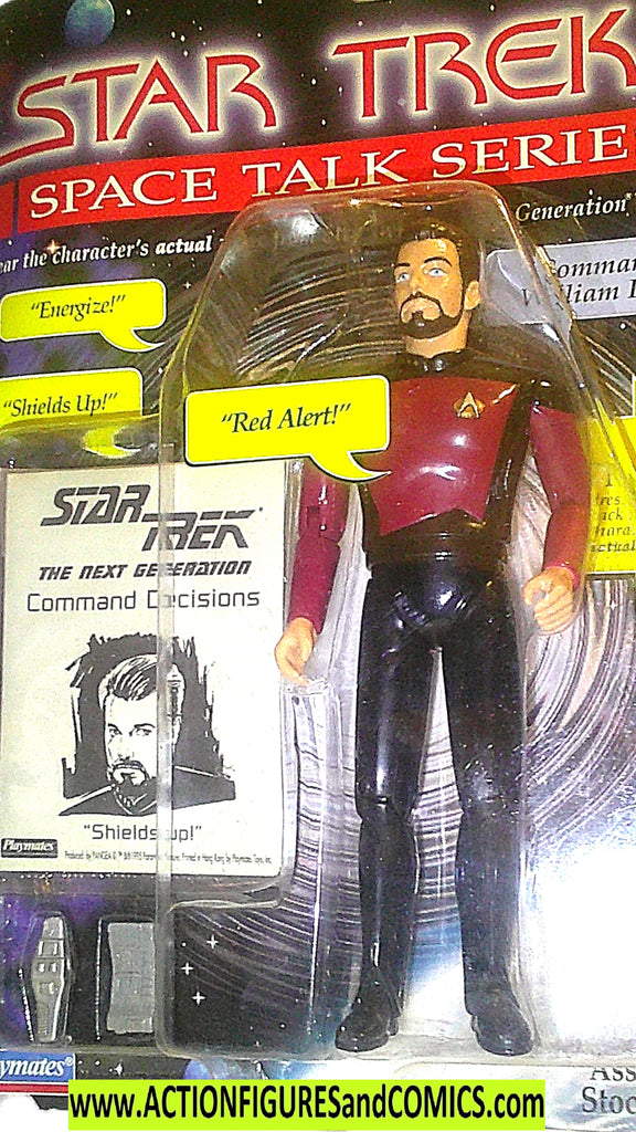 Star Trek COMMANDER RIKER 7 inch space talk playmates ...