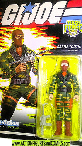 gi joe Tiger Force SABER TOOTH Reaction figures super7 moc