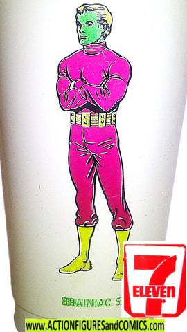 DC slurpee cup BRAINIAC 5 1973 711 vintage v