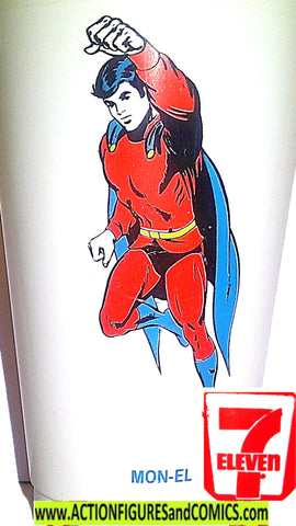 DC slurpee cup MON-EL 1973 Superman 711 vintage