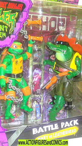 teenage mutant ninja turtles MICHELANGELO Leatherhead mib moc