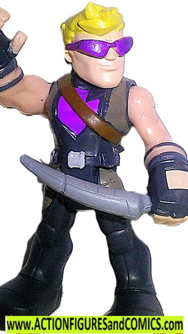 Marvel Super Hero Adventures HAWKEYE squad silver bow
