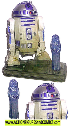 star wars action figures R2-D2 & Holo Leia blue commtech