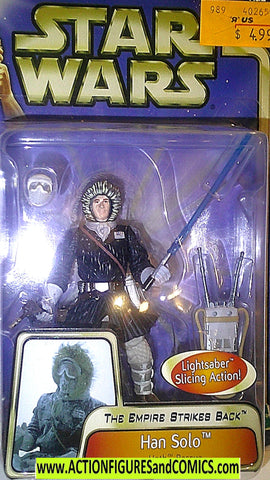 star wars action figures HAN SOLO 2003 Hoth aotc moc