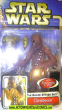 star wars action figures CHEWBACCA & C-3PO cloud city capture 2002
