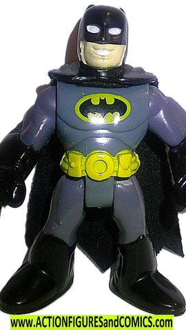 DC imaginext BATMAN gray suit yellow emblem