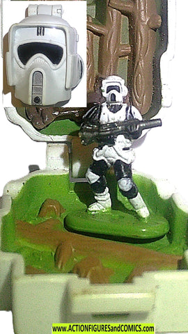 star wars micromachines BIKER SCOUT Head ENDOR forest