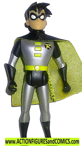 batman animated series ROBIN Silver suit yellow cape dc