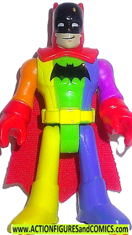 DC imaginext BATMAN Rainbow suit league action universe