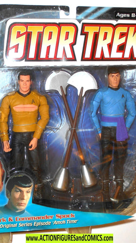 Star Trek AMOK TIME Kirk Spock 2 pack 2008 art asylum