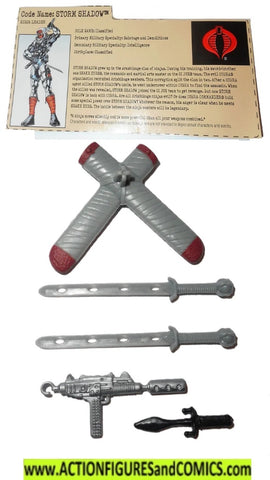 gi joe STORM SHADOW 2002 complete weapon set part v8