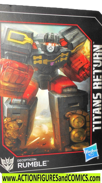 Transformers RUMBLE Titans Return Trading Card – ActionFiguresandComics