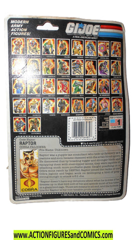 Gi joe RAPTOR 1987 Complete w Full Card bird – ActionFiguresandComics