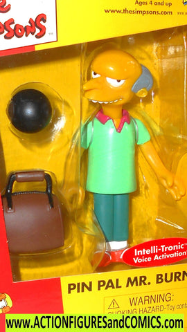 Simpsons MR BURNS pin pal toyfare bowling playmates moc mib