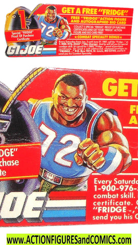 Gi joe FRIDGE PERRY 1986 vintage mail away insert