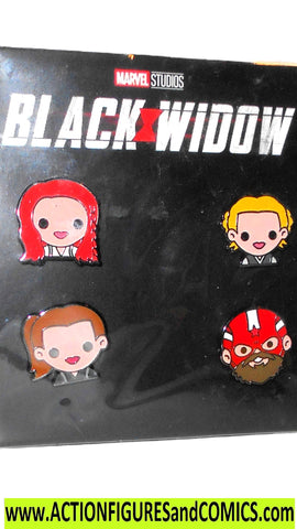 Marvel BLACK WIDOW emoji pin set movie mcu disney insiders