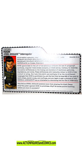 Gi joe STEEL BRIGADE ROOK 2006 v10 DTC complete g i ...