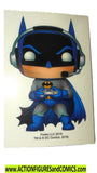 Funko Pop dc universe BATMAN Gamer gid gitd STICKER standing