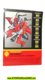 Transformers beast wars INFERNO 1996 Instr file card ant
