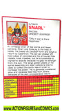Transformers SNARL File card 1992 Techspecs G2 2 dino