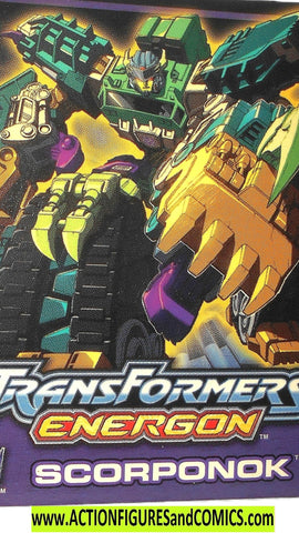 Transformers Energon SCORPONOK 2003 trading card
