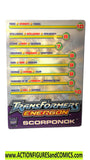 Transformers Energon SCORPONOK 2003 trading card