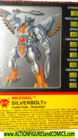 Transformers Beast Wars SILVERBOLT 1996 TECH SPEC fuzor