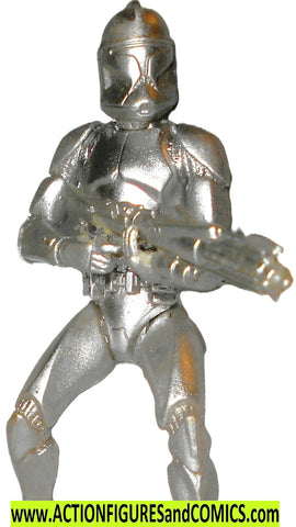 star wars action figures CLONE TROOPER 2003 Silver Toys R Us