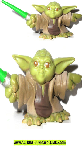 star wars galactic heroes YODA lightsaber right hand hasbro pvc