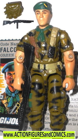Gi joe LT FALCON 1987 vintage gun backpack file card fc