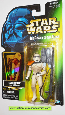 star wars action figures SANDTROOPER green card .02 power of the force 1996 moc