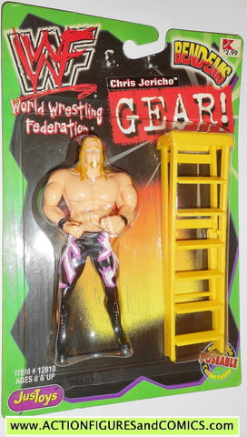 Wrestling WWF action figures CHRIS JERICHO GEAR 2000 bend-ems justoys WWE moc