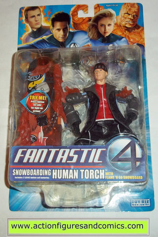 Marvel Legends Fantastic Four HUMAN TORCH SNOWBOARDING movie 2005 4 moc