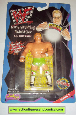 Wrestling WWF action figures B.A. BILLY GUNN GUN bend-ems justoys moc mip mib