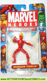 Marvel Heroes HUMAN TORCH 2.5 inch miniature poseable action figures 2005 toy biz universe moc