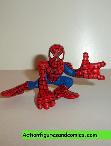 Marvel Super Hero Squad SPIDER-MAN complete red blue roof stance pvc action figures