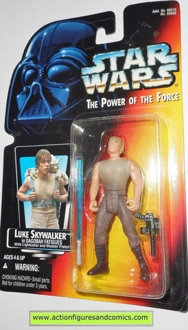 star wars action figures LUKE SKYWALKER DAGOBAH short saber .00 power of the force moc