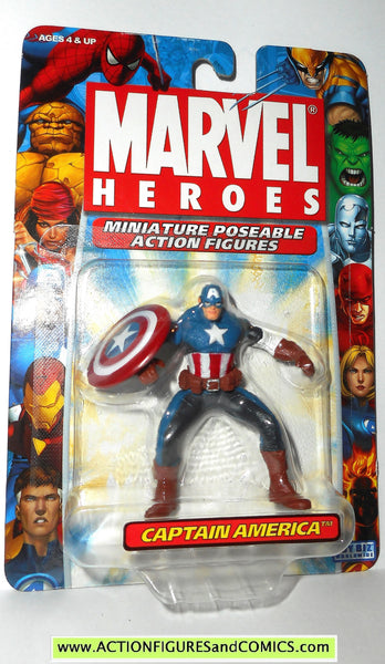 Marvel Heroes CAPTAIN AMERICA 2 inch miniature poseable action figures ...