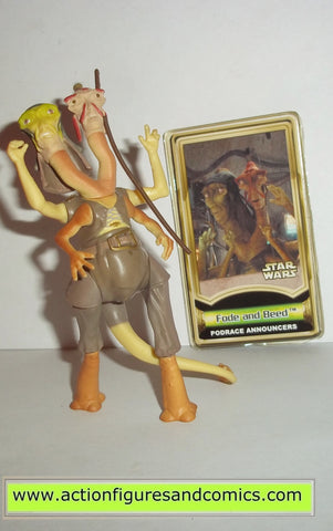 star wars action figures FODE & BEED podrace announcer 2000 power of the jedi action figures hasbro toys