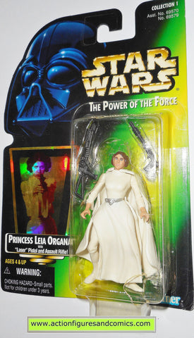 star wars action figures PRINCESS LEIA ORGANA green card .01 power of the force toys moc