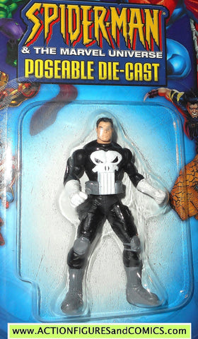 SPIDER-MAN Marvel die cast PUNISHER poseable action figure 2002 toybiz MOC