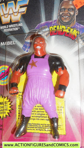 Wrestling WWF action figures MABEL 1995 bend-ems justoys moc