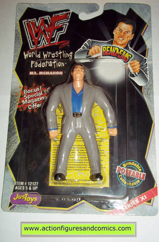 Wrestling WWF action figures VINCE McMAHON MR bend-ems justoys moc mip mib