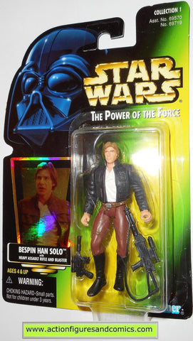 star wars action figures HAN SOLO BESPIN power of the force hasbro toys moc